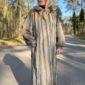 Long Swinger Grey Fox Fur Coat - XL Size, Premium Quality Fur Coat, Excellent Condition, Luxurious & Stylish Women's Fur Coat, Real Fox Fur
