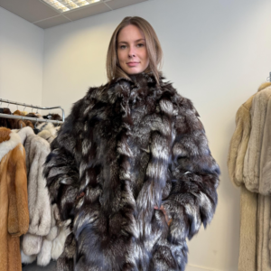 Silver Fox Fur Coat, Large Size, Fox Fur Coat, Fur Coat, Real Fur Coat, Vintage Fur Coat, Women's Fur Coat, Silver Fox Coat, Pelzmantel, Fox