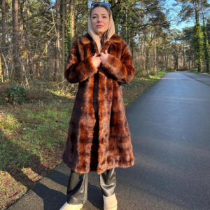 Thick Mink Coat in lines M/L size women real fur coat, vintage fur coat, fur coat, mink coat, Medium fur coat, nerzmantel, manteau fourrure