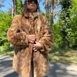 Brown Pastel Mink Fur Coat, 3XL Size, Soft and Thick Mink Fur, Luxurious and Elegant Outerwear, Genuine Mink Fur, Classic Fashion Style