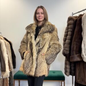 Coyote Fur Jacket, Medium Size, Real Fur Jacket, Women's Fur Jacket, Real Coyote Fur, Coyote Jacket, Vintage Fur Coat, Women's Vintage Coat