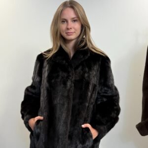 Dark Brown Mink Fur Coat, Real Vintage Fur Coat, Brown Mink, Mink Fur