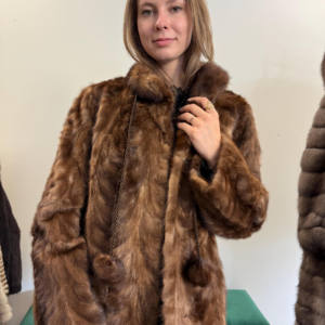 Light Brown Mink Fur Jacket Coat
